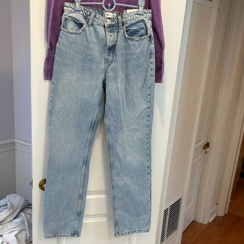 NWT Zara Classic Blue Denim Jeans Mid rise